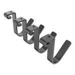 Fleximounts Black Storage Rail Hook (4-Pack)-FLX-GRH2B-BLK-Garage Giant 