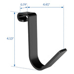 Fleximounts Black Storage Rail Hook (4-Pack)-FLX-GRH2B-BLK-Garage Giant 