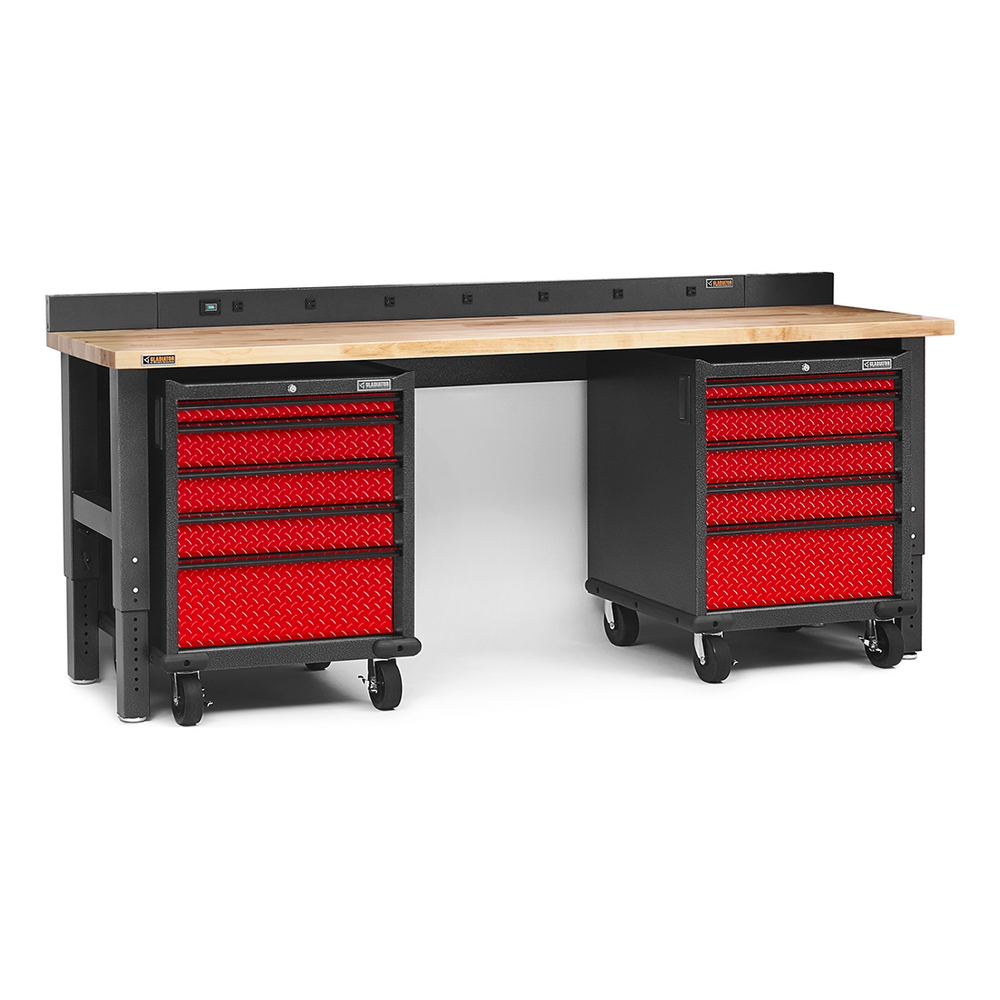 Gladiator Premier 4-Piece Red Garage Workbench System-Red-Gladiator-4-Piece-Workbench-System-Garage Giant