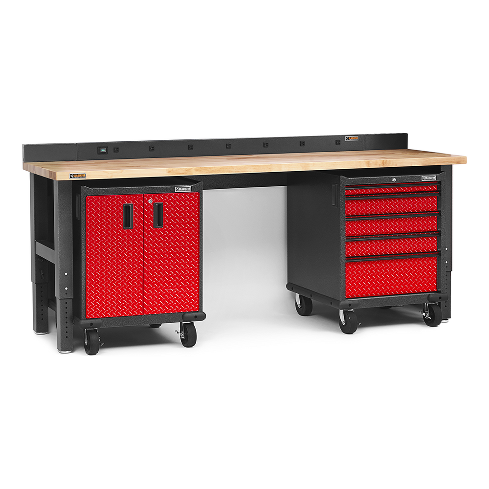 Gladiator Premier 4-Piece Red Garage Workbench Set