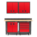 Gladiator Premier 6-Piece Red Garage Cabinet Set-Gladiator-6-Piece-Red-Cabinet-Set-Garage Giant 