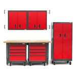 Gladiator Premier 11-Piece Red Garage Cabinet System-Gladiator-11-Piece-Red-Cabinet-System-Garage Giant 
