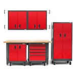 Gladiator Premier 11-Piece Red Garage Cabinet Set-Gladiator-11-Piece-Red-Cabinet-Set-Garage Giant 