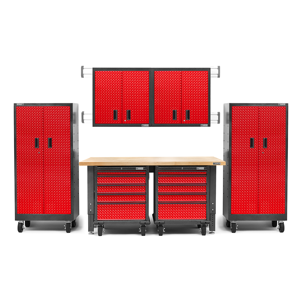 Gladiator Premier 12-Piece Red Garage Cabinet System-Gladiator-12-Piece-Red-Cabinet-System-Garage Giant