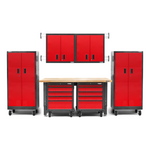 Gladiator Premier 12-Piece Red Garage Cabinet System-Gladiator-12-Piece-Red-Cabinet-System-Garage Giant 