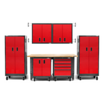 Gladiator Premier 12-Piece Red Garage Cabinet Set-Gladiator-12-Piece-Red-Cabinet-Set-Garage Giant 