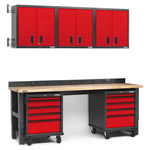 Gladiator Premier 12-Piece Red Garage Cabinet System-Red-Gladiator-12-Piece-Garage-Cabinet-System-Garage Giant 