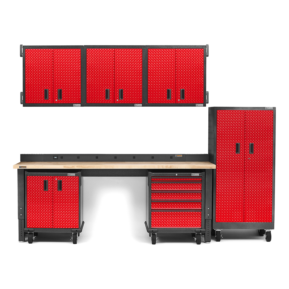 Gladiator Premier 13-Piece Red Garage Cabinet Set-Gladiator-13-Piece-Red-Cabinet-Kit-Garage Giant