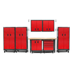 Gladiator Premier 13-Piece Red Garage Cabinet Set-Gladiator-13-Piece-Red-Cabinet-Set-Garage Giant 