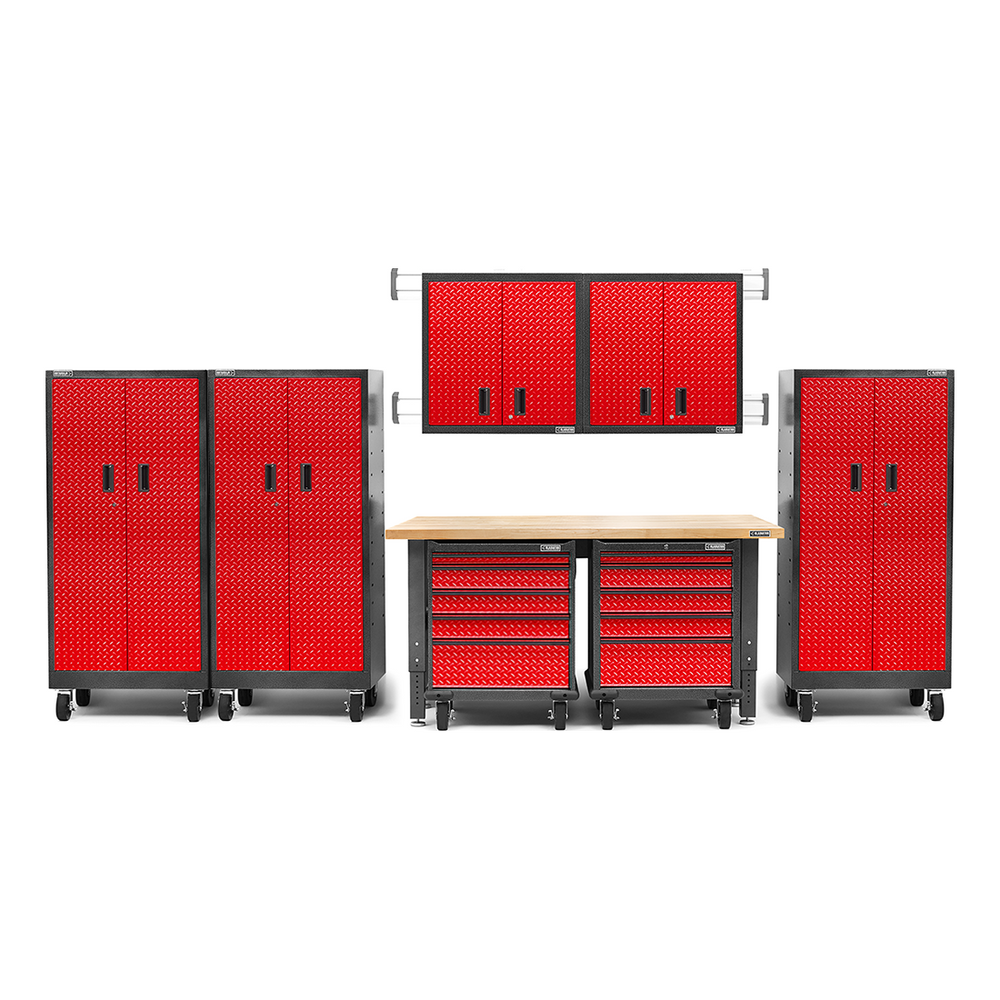 Gladiator Premier 13-Piece Red Garage Cabinet System-Gladiator-13-Piece-Red-Cabinet-System-Garage Giant