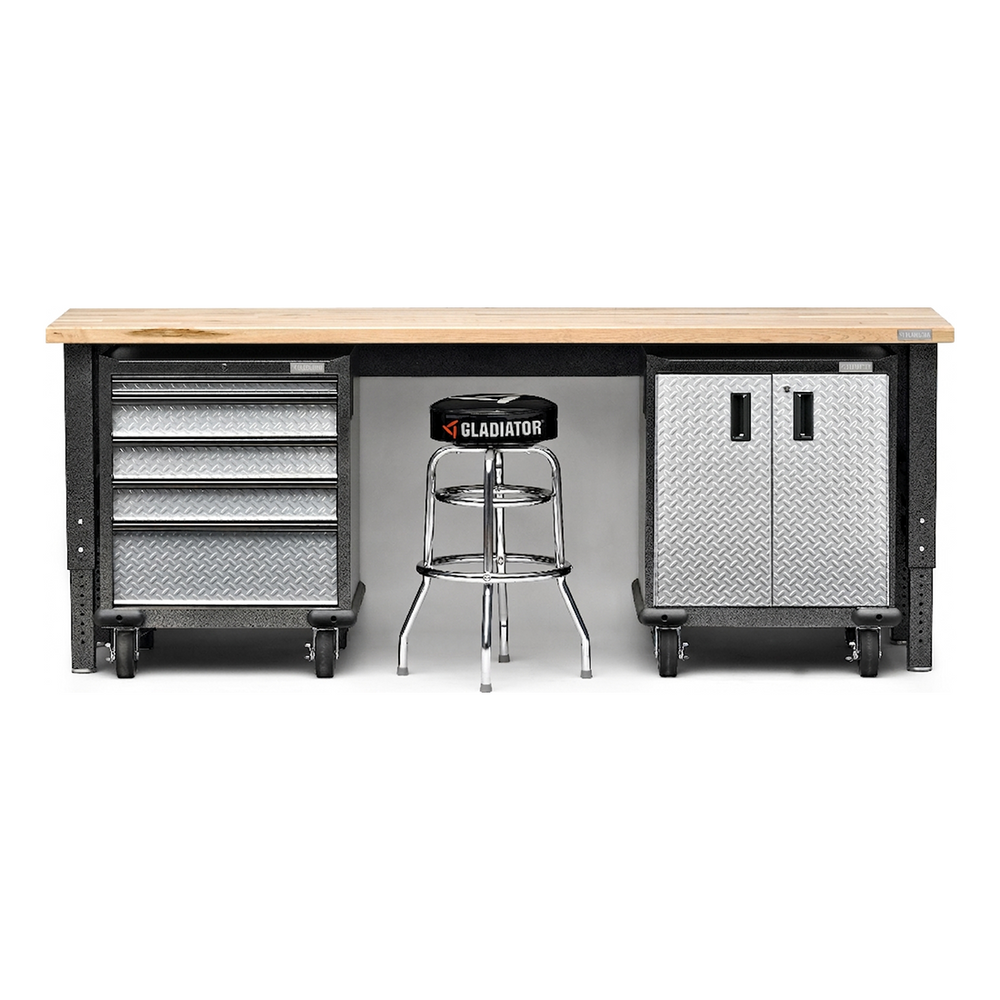 Gladiator Premier 4-Piece Garage Cabinet Set-Gladiator-4-Piece-Grey-Cabinet-Set-Garage Giant