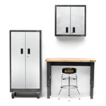 Gladiator Premier 4-Piece Garage Cabinet Set-Gladiator-4-Piece-Grey-Cabinet-System-Garage Giant 