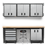 Gladiator Premier 10-Piece Garage Cabinet Set-Gladiator-10-Piece-Grey-Cabinet-Kit-Garage Giant 
