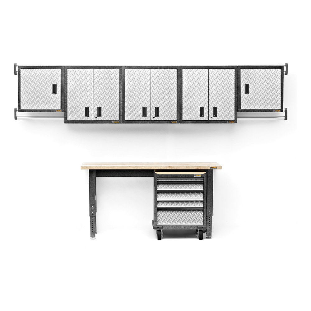Gladiator Premier 11-Piece Garage Cabinet Set-Gladiator-11-Piece-Grey-Cabinet-System-Garage Giant