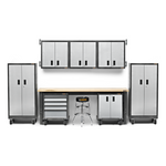 Gladiator Premier 12-Piece Garage Cabinet Set-Gladiator-12-Piece-Grey-Cabinet-System-Garage Giant 