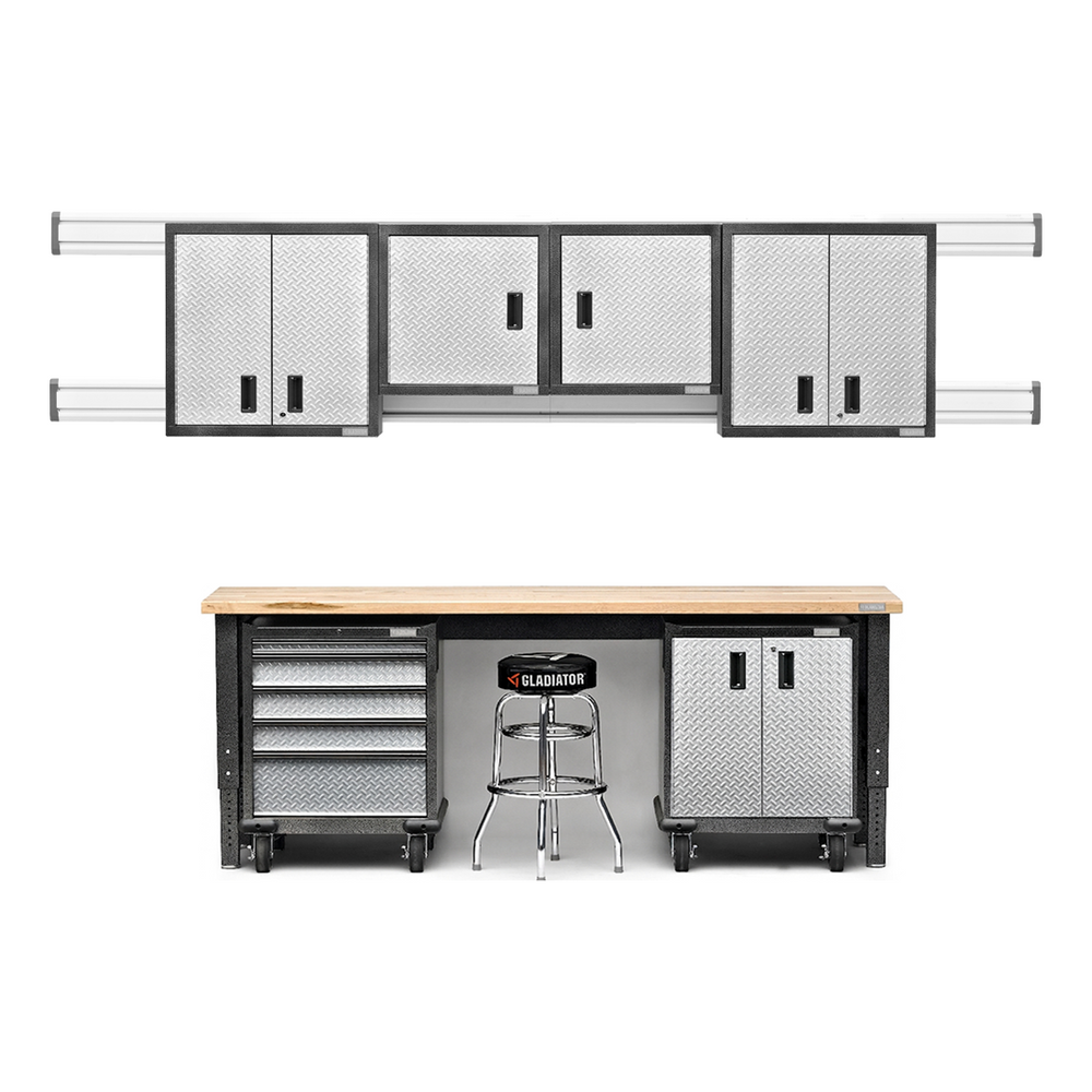 Gladiator Premier 14-Piece Garage Cabinet Set-Gladiator-14-Piece-Grey-Cabinet-Set-Garage Giant