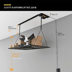 Garage Gator 3 x 6 ft. Platform Storage Lift-66069K-Garage Giant 