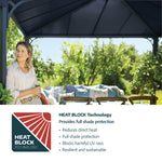 Palram-Canopia Dallas 4300 14' x 12' Gazebo - Gray/Gray-HG9142-Garage Giant 