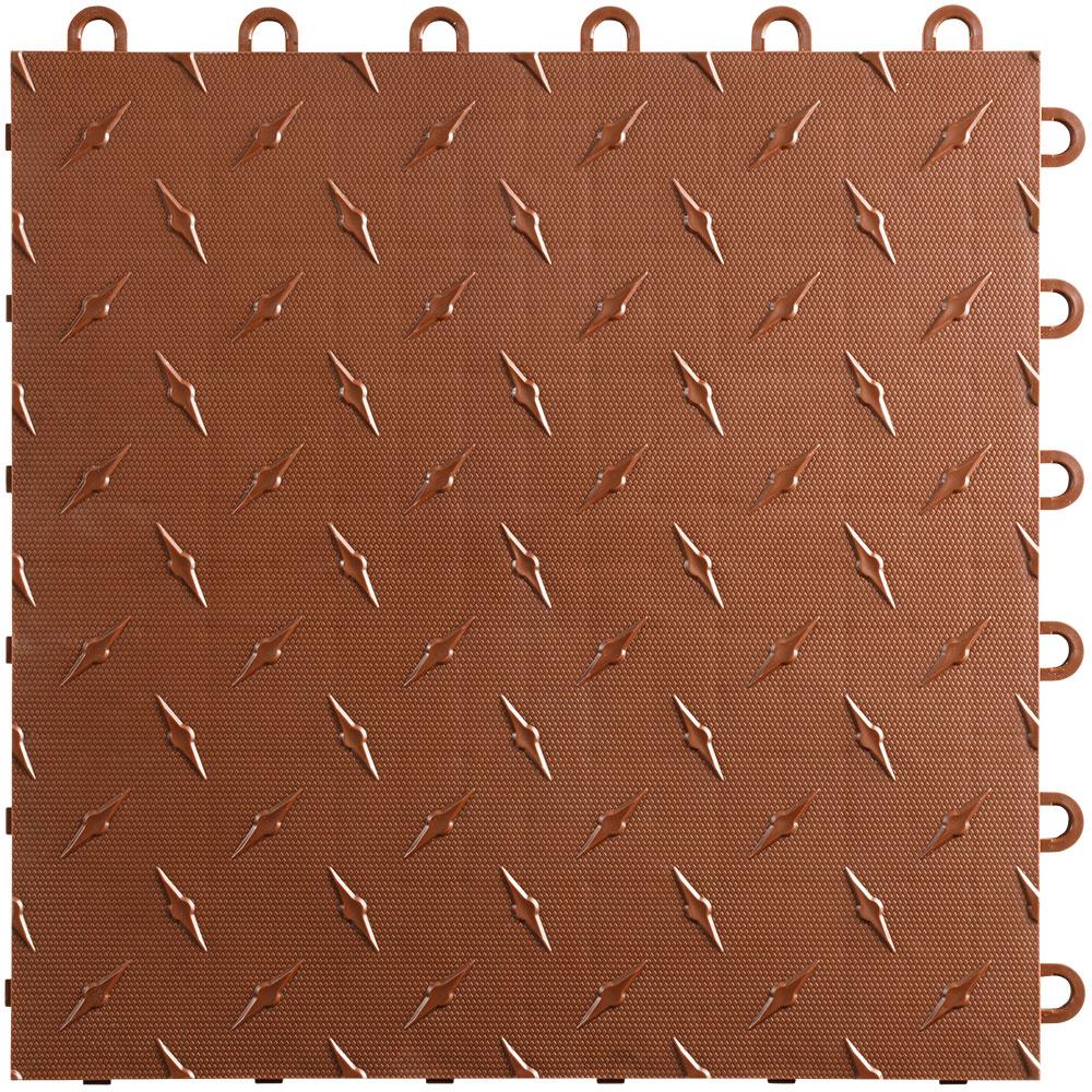 Swisstrax Chocolate Brown Diamondtrax Home Garage Floor Tile (10 Pack)-HOME-DMD-CB-10PK-Garage Giant
