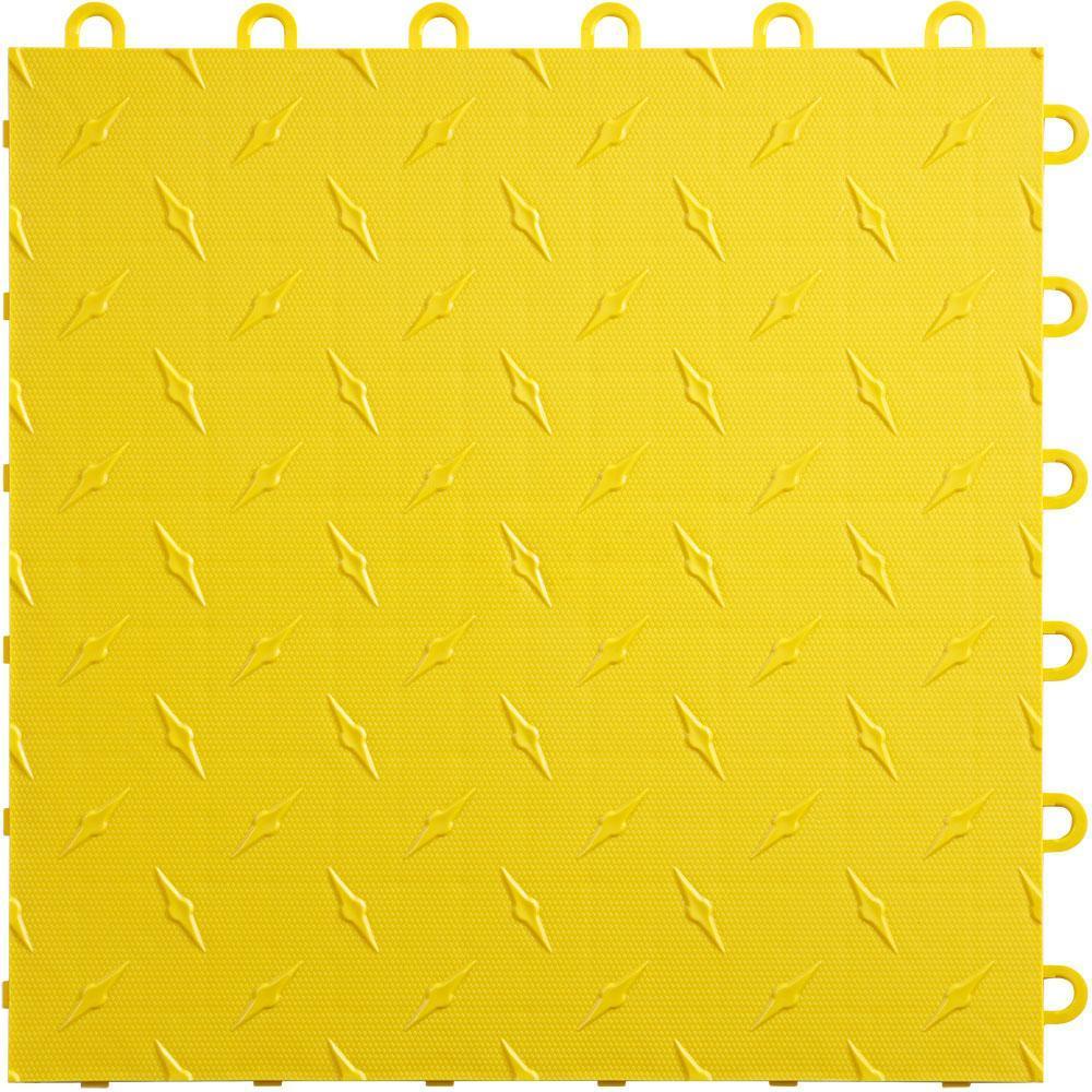 Swisstrax Citrus Yellow Diamondtrax Home Garage Floor Tile (50 Pack)-HOME-DMD-CY-50PK-Garage Giant