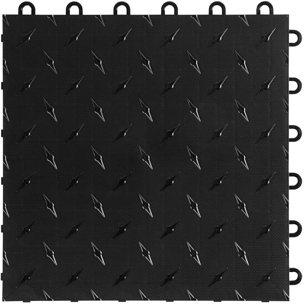 Swisstrax Jet Black Diamondtrax Home Garage Floor Tile (50 Pack)-HOME-DMD-JB-50PK-Garage Giant