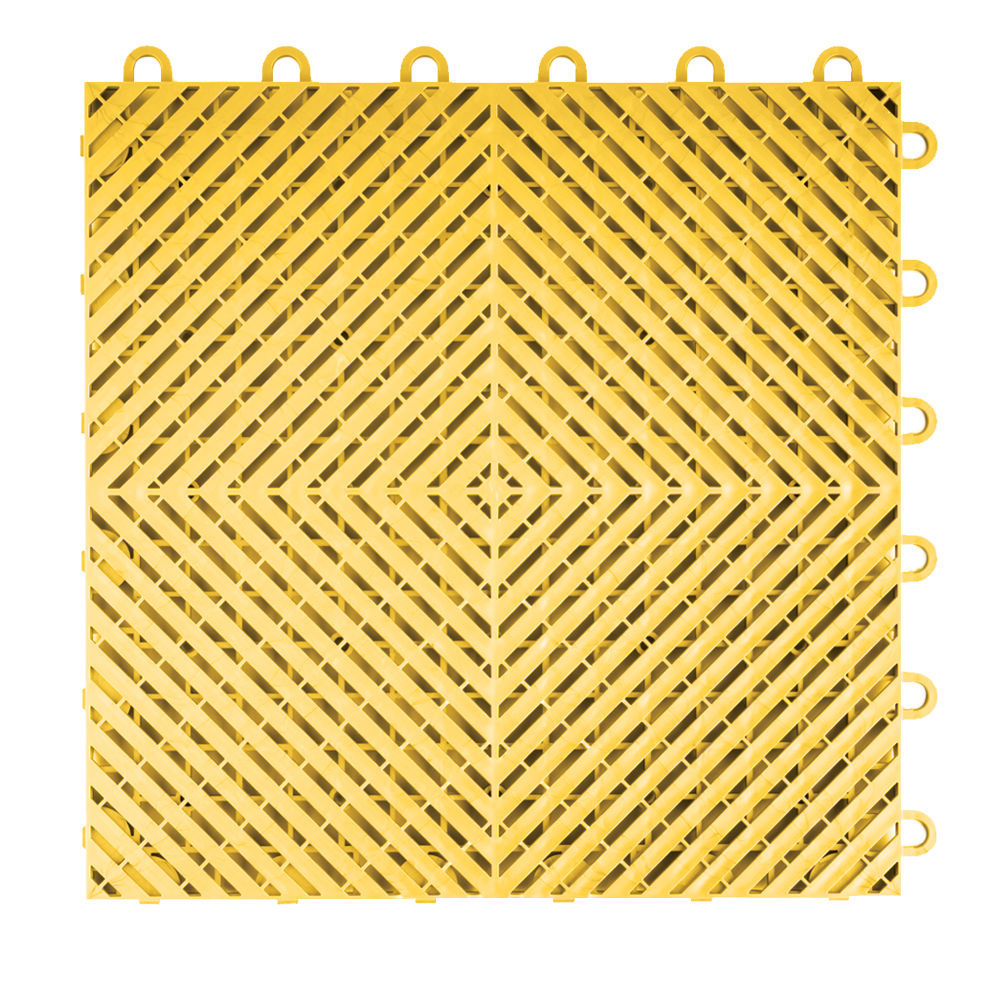 Swisstrax Citrus Yellow Ribtrax Smooth Home Garage Floor Tile (10 Pack)-HOME-RSH-CY-10PK-Garage Giant
