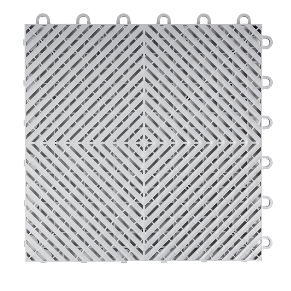 Swisstrax Pearl Silver Ribtrax Smooth Home Garage Floor Tile (10 Pack)-HOME-RSH-PS-10PK-Garage Giant
