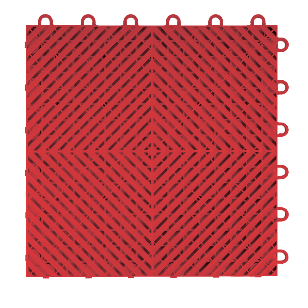 Swisstrax Racing Red Ribtrax Smooth Home Garage Floor Tile (10 Pack)-HOME-RSH-RR-10PK-Garage Giant