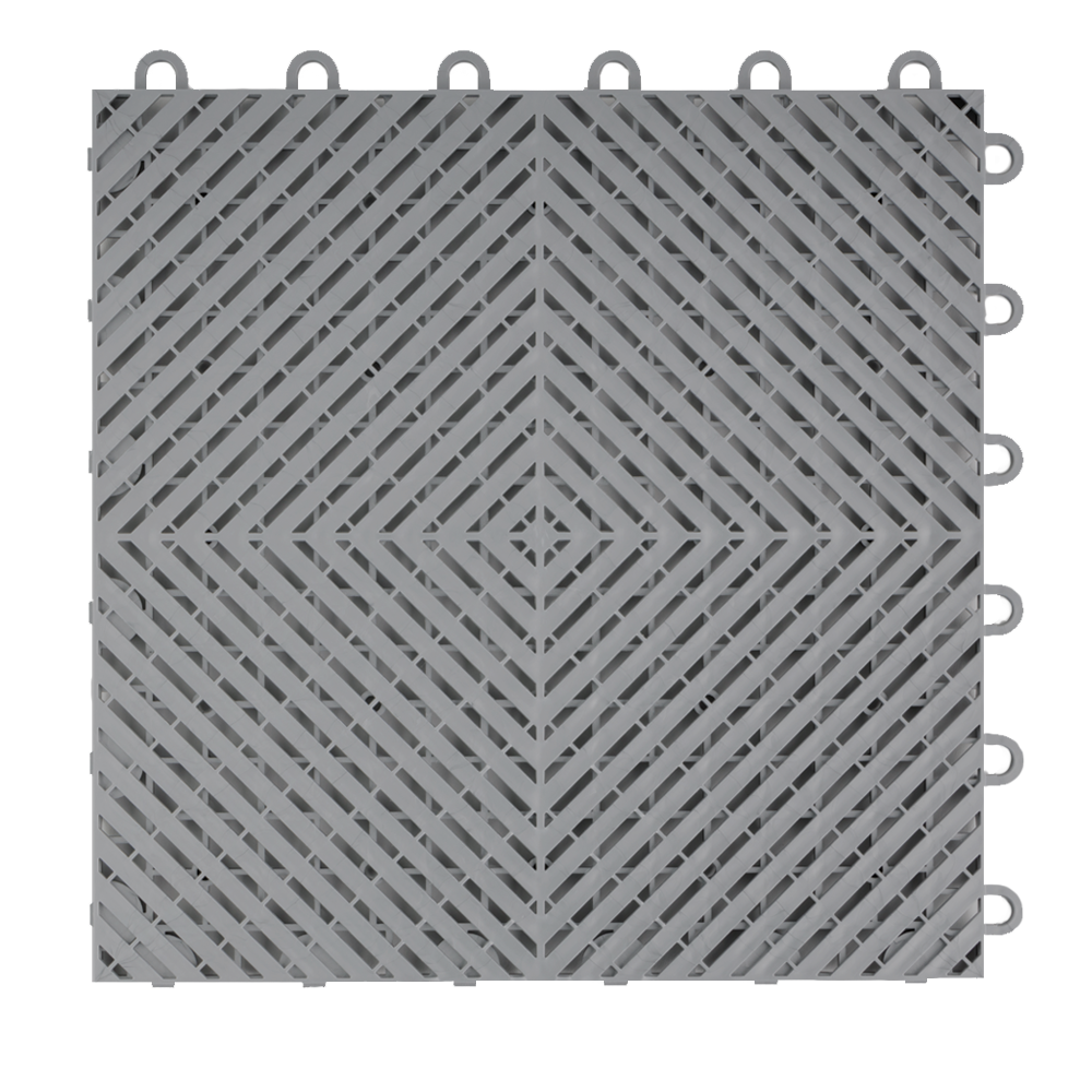 Swisstrax Slate Grey Ribtrax Smooth Home Garage Floor Tile (10 Pack)-HOME-RSH-SG-10PK-Garage Giant