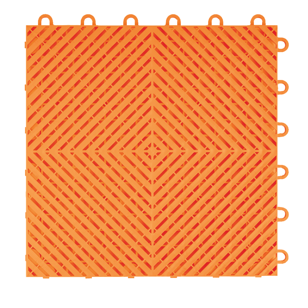 Swisstrax Tropical Orange Ribtrax Smooth Home Garage Floor Tile (10 Pack)-HOME-RSH-TO-10PK-Garage Giant