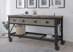 DuraMax 72" Industrial Metal and Wood Workbench with Drawers (Aged Macadamia) 