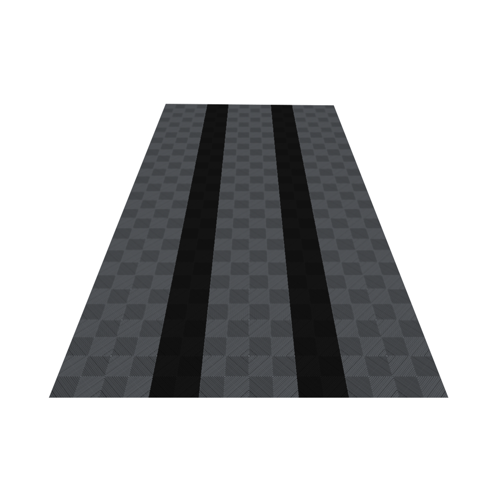 Swisstrax 1-Car Garage Bundle In Ribtrax Pro Tiles (Stripes - Black, Grey)-KIT-RP1-RACE200-Garage Giant