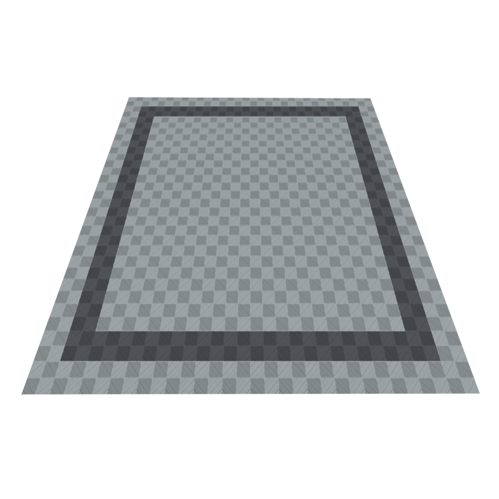 Swisstrax 2-Car Garage Bundle In Ribtrax Pro Tiles (Border - Silver, Grey)-KIT-RP2-BRDR202-Garage Giant