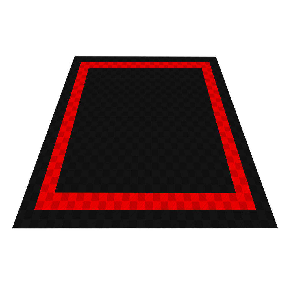 Swisstrax 2-Car Garage Bundle In Ribtrax Pro Tiles (Border - Black, Red)-KIT-RP2-BRDR304-Garage Giant