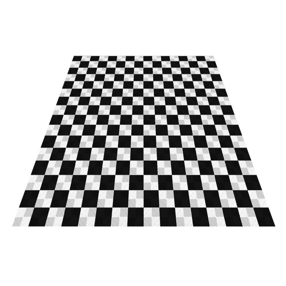 Swisstrax 2-Car Garage Bundle In Ribtrax Pro Tiles (Checkered - Black, White)-KIT-RP2-CHKR600-Garage Giant