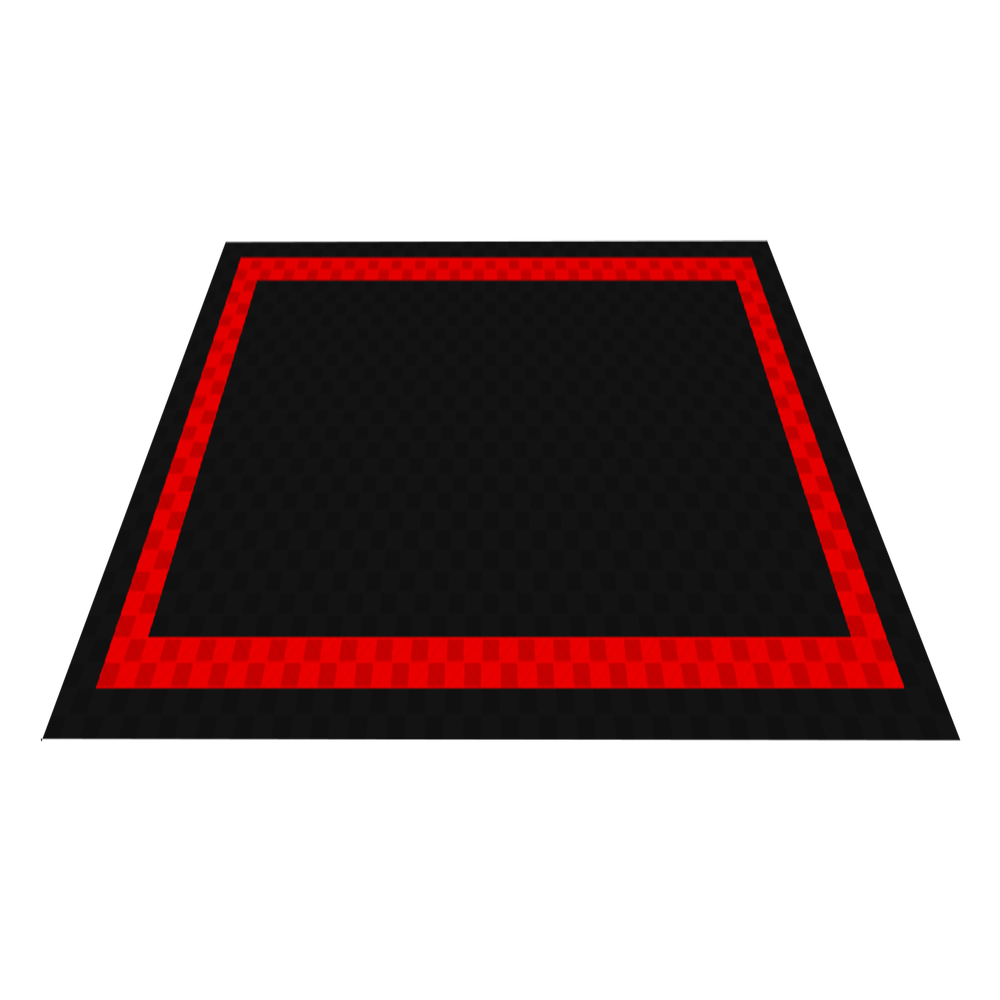 Swisstrax 3-Car Garage Bundle In Ribtrax Pro Tiles (Border - Black, Red)-KIT-RP3-BRDR304-Garage Giant