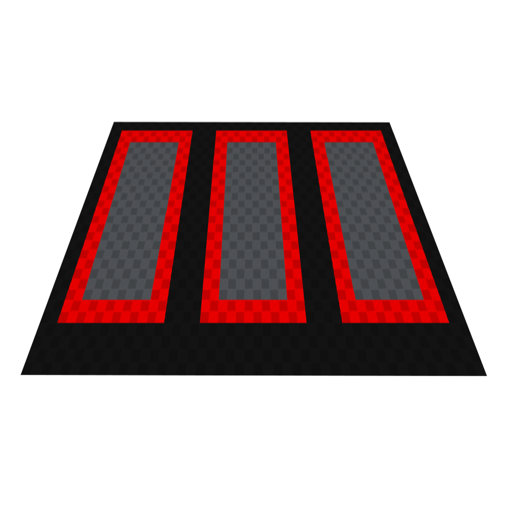 Swisstrax 3-Car Garage Bundle In Ribtrax Pro Tiles (Parking Bays - Black, Red, Grey)-KIT-RP3-PKPD304-Garage Giant