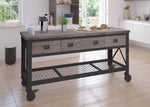 DuraMax 72" Industrial Metal and Wood Workbench with Drawers (Aged Espresso) 