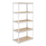 SafeRacks 18" x 36" x 72" Garage Shelving (White)-LDGS-361872-5TW-Garage Giant 