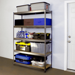 SafeRacks 18" x 48" x 72" Garage Shelving (Hammertone)-LDGS-481872-5TH-Garage Giant 