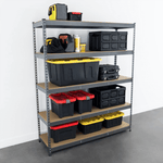 SafeRacks 18" x 60" x 72" Garage Shelving (Hammertone)-LDGS-601872-5TH-Garage Giant 