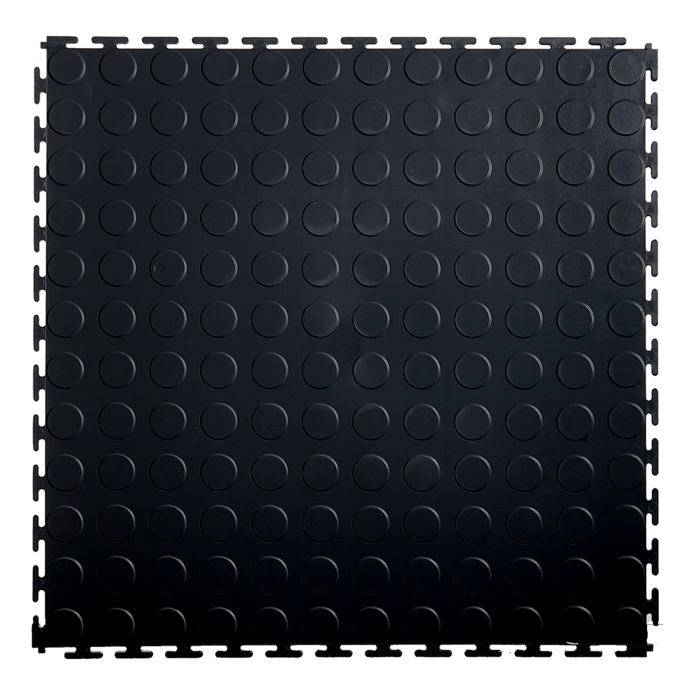 Lock-Tile 7mm Black PVC Coin Tile (10 Pack)-LK001-10-Garage Giant