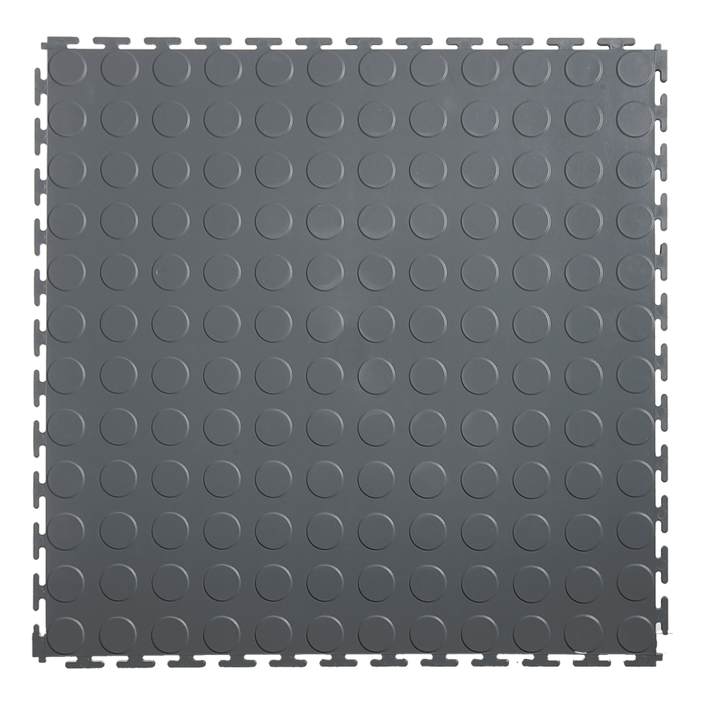 Lock-Tile 7mm Dark Grey PVC Coin Tile (30 Pack)-LK002D-30-Garage Giant