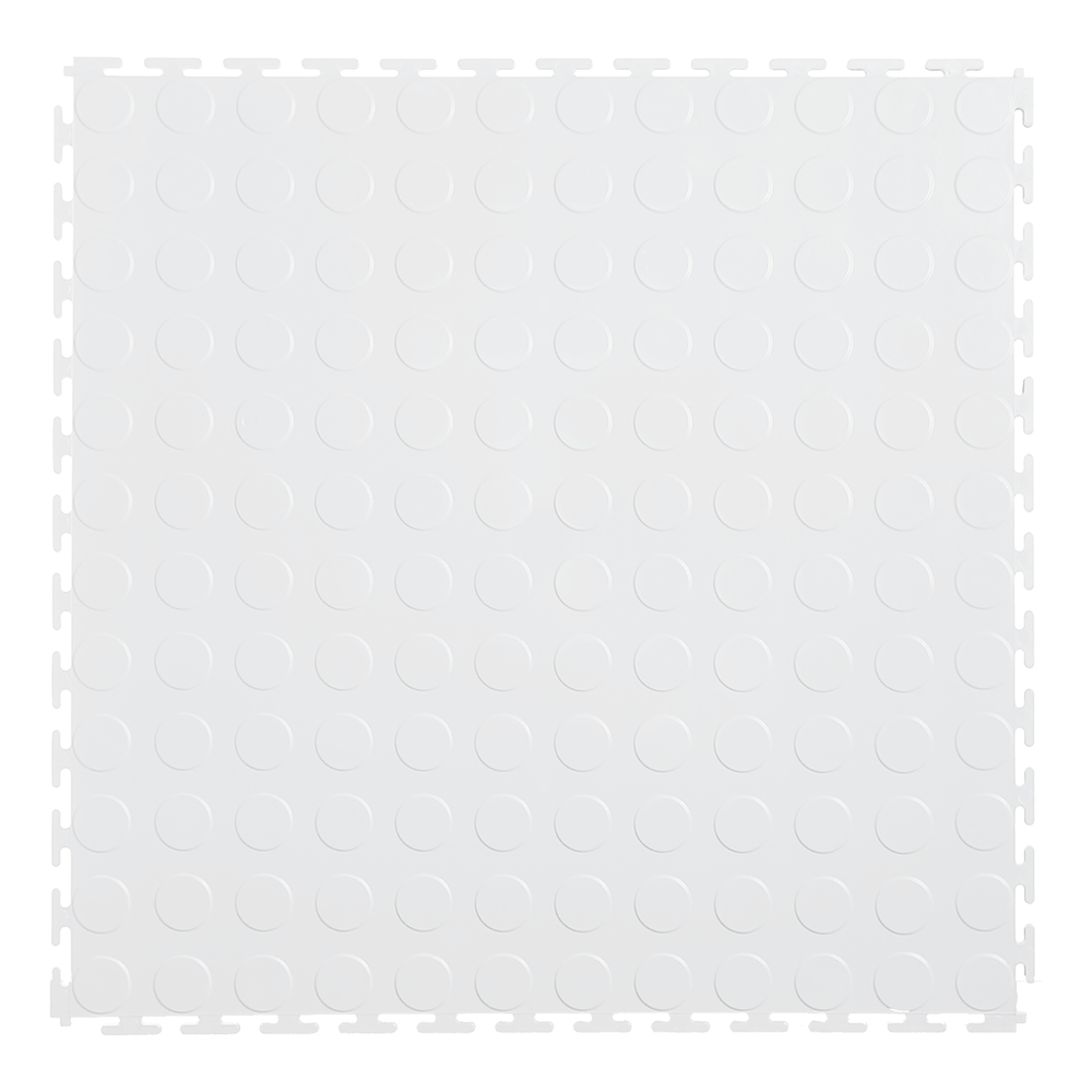 Lock-Tile 7mm White PVC Coin Tile (10 Pack)-LK003-10-Garage Giant