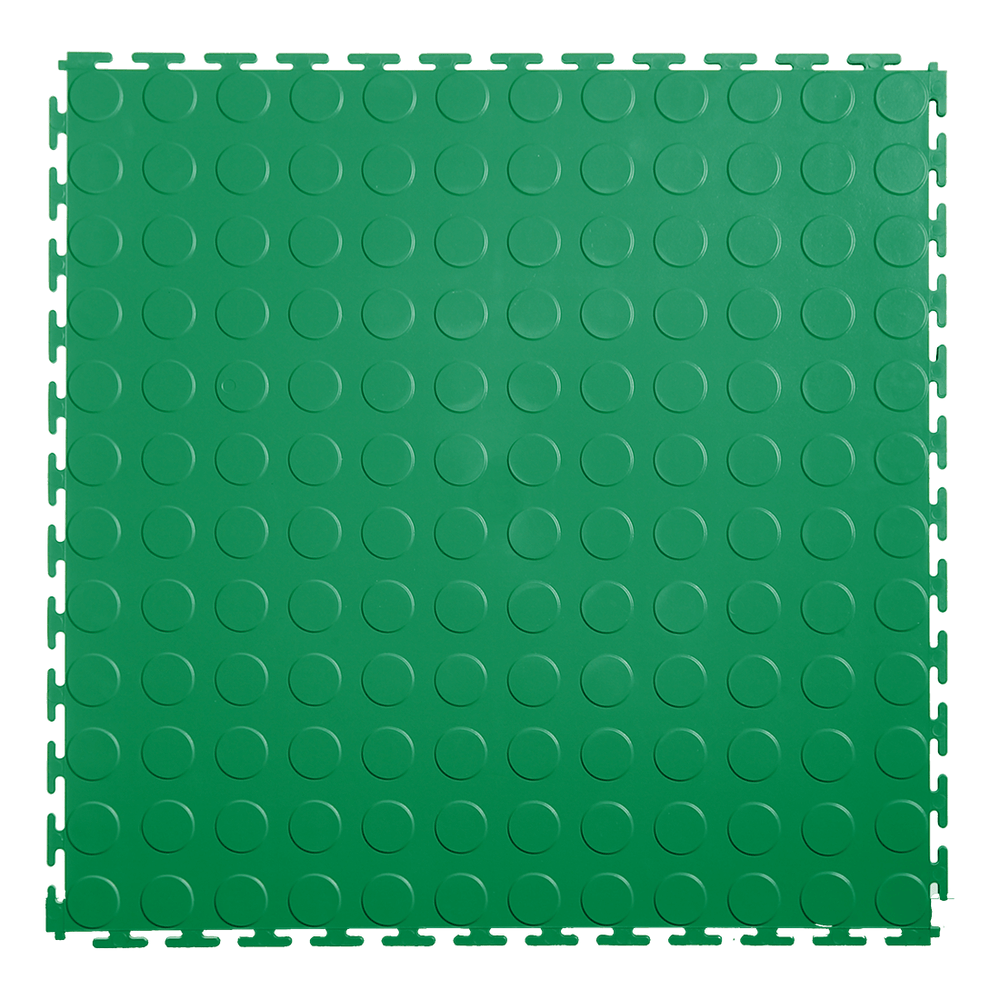 Lock-Tile 7mm Green PVC Coin Tile (10 Pack)-LK009-10-Garage Giant