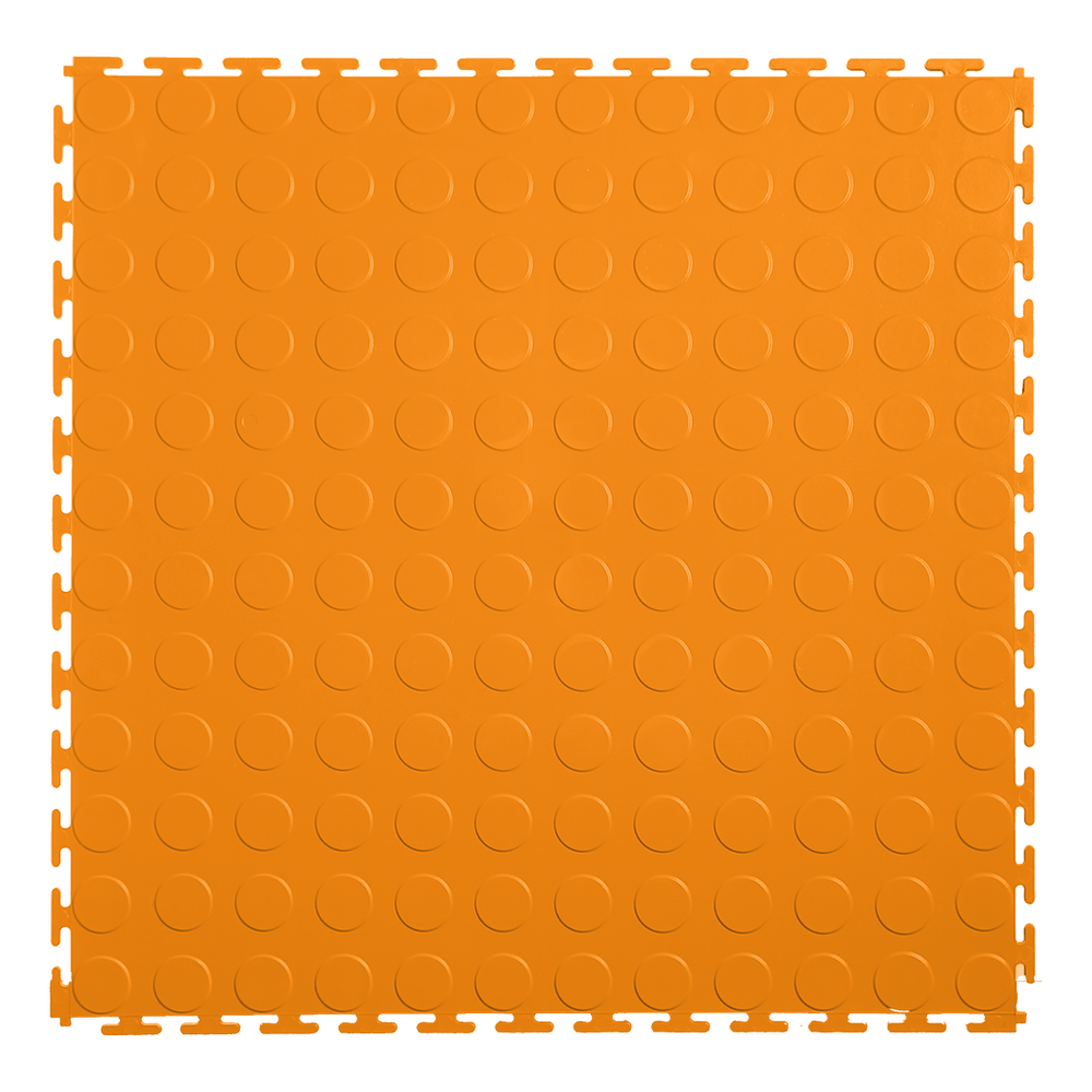 Lock-Tile 7mm Orange PVC Coin Tile (10 Pack)-LK010-10-Garage Giant