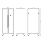 Dragonfire Tools 3 x Pro Series Locker Cabinet (Black) 