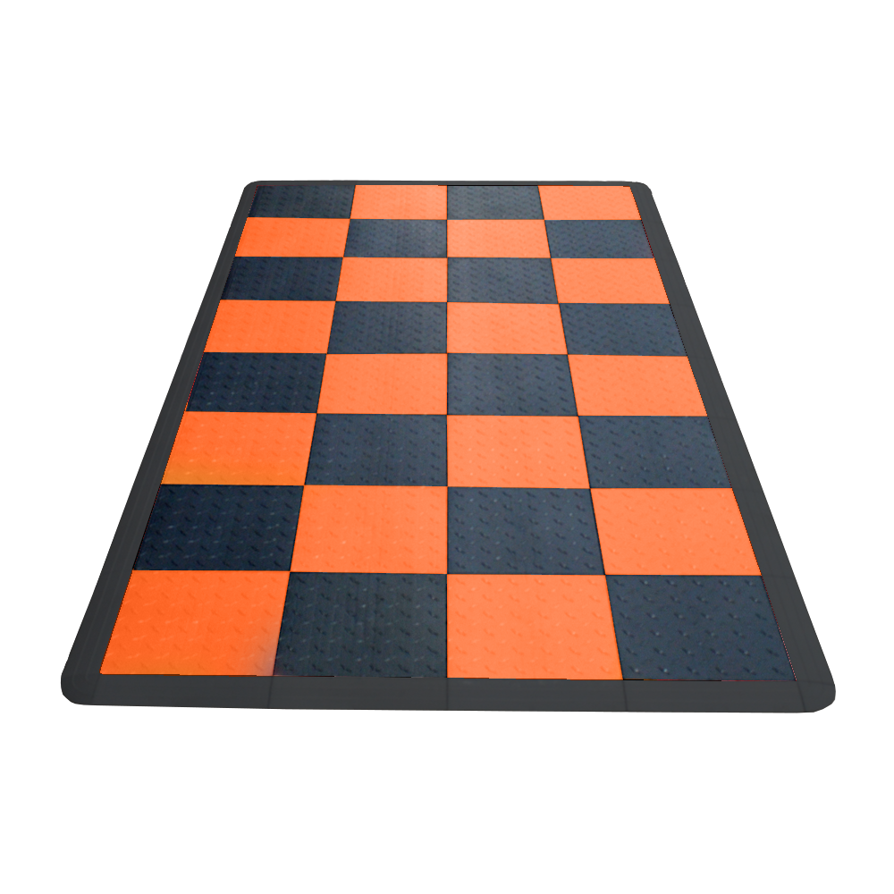 Swisstrax Motorcycle Swisstrax Motorcycle (Checkered - Black, Orange)-MAT-DTHS-CHKR801-Garage Giant