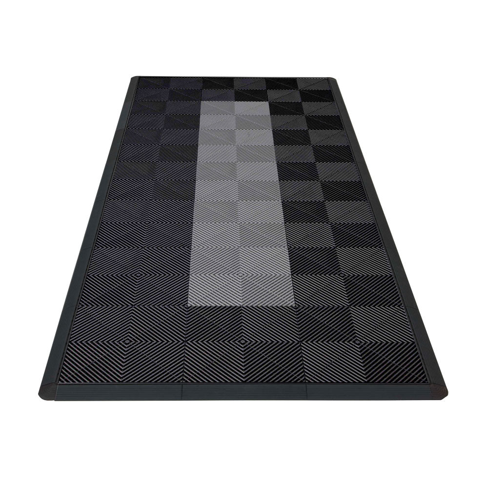 Swisstrax Motorcycle Garage Floor Mat In Ribtrax Pro Tiles (Runner - Black, Grey)-MAT-RPS-RUNR200-Garage Giant