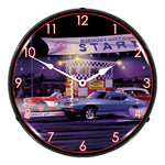 Collectable Sign and Clock Drag City Backlit Wall Clock-MGL1209400-Garage Giant 